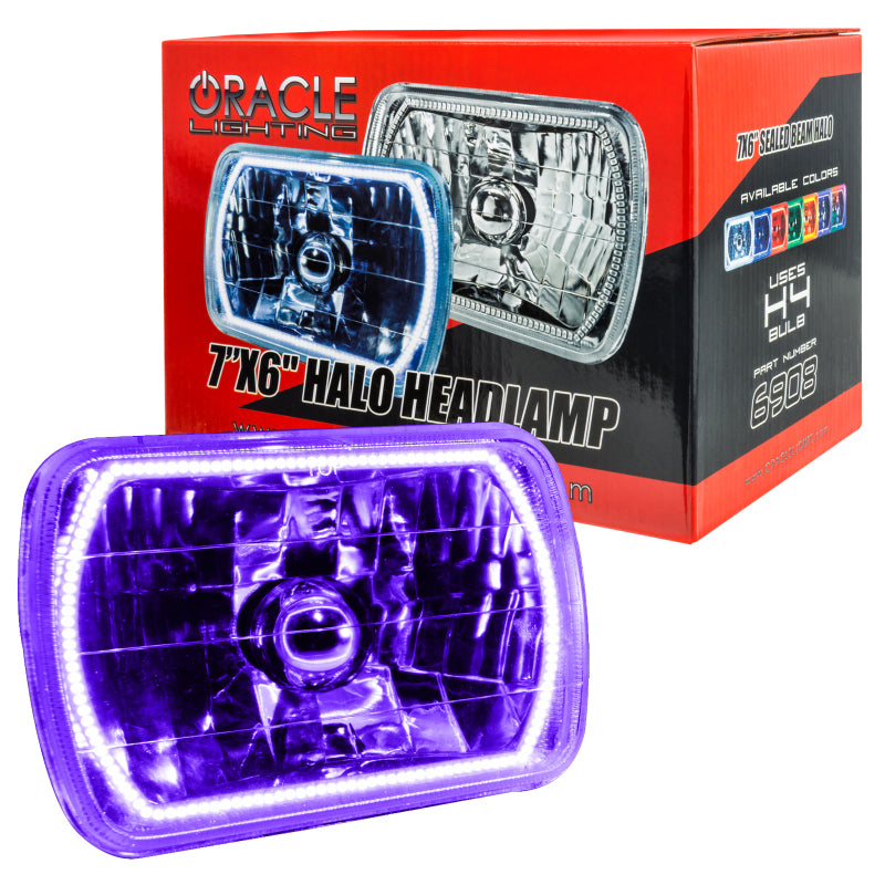 Oracle Pre-Installed Lights 7x6 IN. Sealed Beam - UV/Purple Halo-thumbmail-2