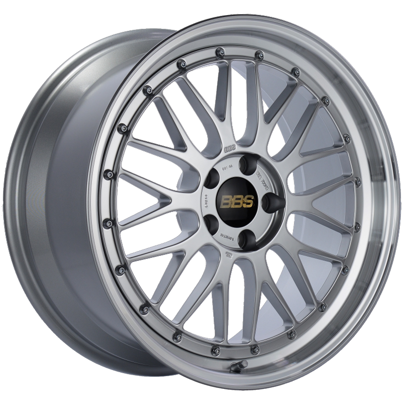 BBS LM 19x9 5x112 ET42 Diamond Silver Center Diamond Cut Lip Wheel -82mm PFS/Clip Required-thumbmail-2