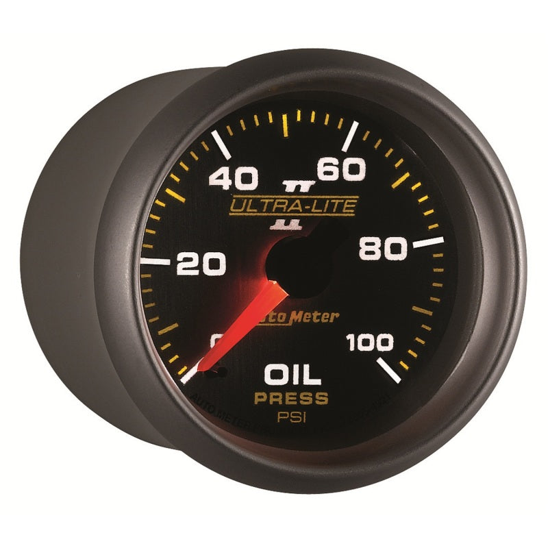 Autometer Ultra-Lite II 52mm 0-100 PSI Mechanical Oil Pressure Gauge-thumbmail-3