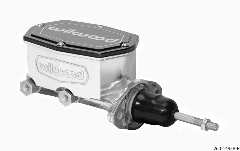 Wilwood Compact Tandem Master Cylinder - 15/16in Bore - w/Pushrod (Ball Burnished)-thumbmail-1