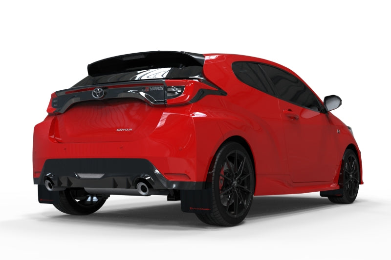 Rally Armor 20-22 Toyota GR Yaris Hatchback Black Mud Flap w/ Red Logo-thumbmail-3