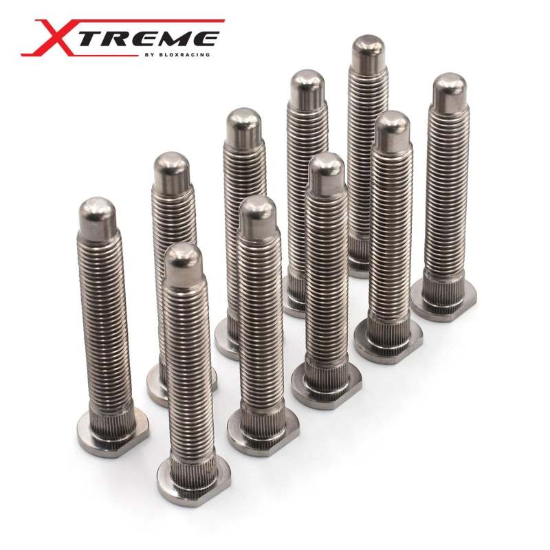BLOX Racing Titanium Extended Wheel Studs M12X1.5mm SIngle Piece Honda Fitment - Burnt-thumbmail-2