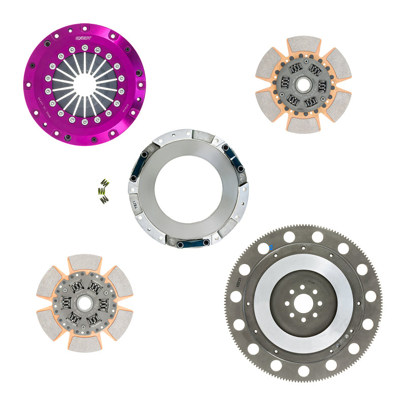Exedy 96-16 Ford Mustang V8 4.6L/5.0L Hyper Twin Cerametallic Clutch Sprung Disc Push Type Cover-thumbmail-4