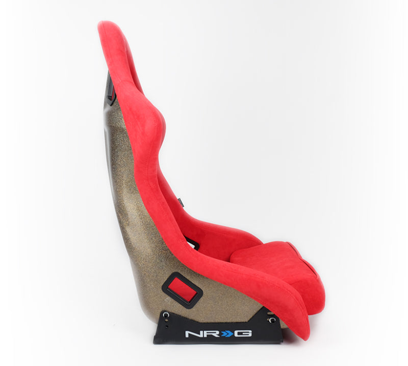 NRG FRP Bucket Seat ULTRA Edition - Large (Red Alcantara/Gold Glitter Back)-thumbmail-8