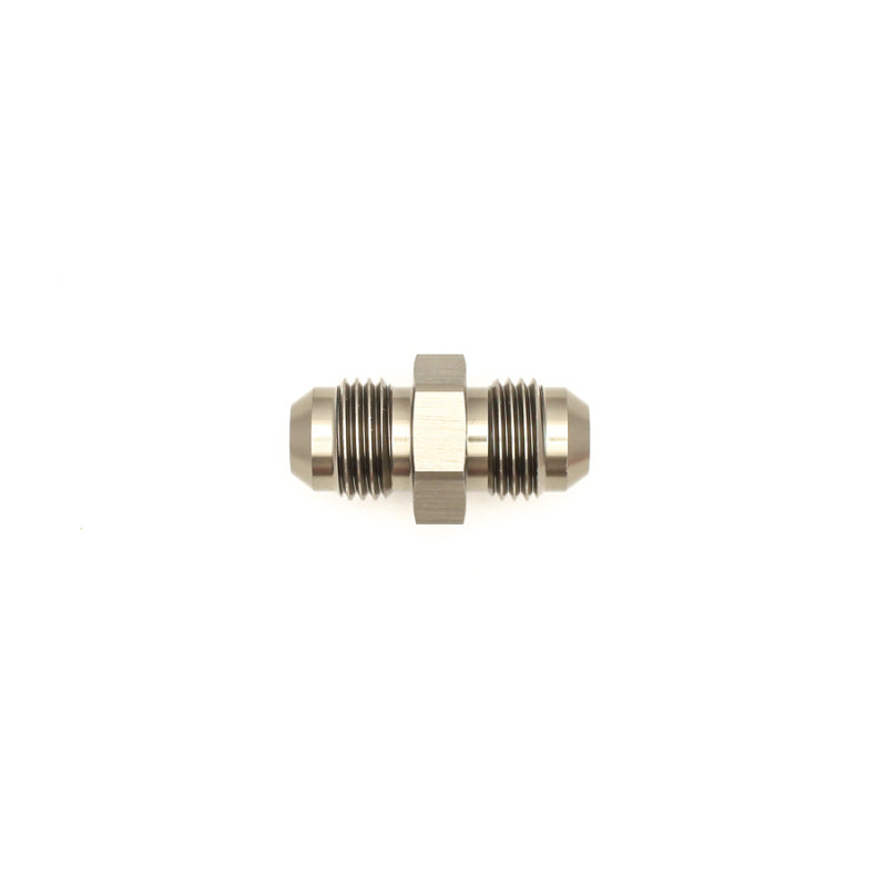 DeatschWerks 6AN Male Flare to 6AN Male Flare Coupler - Anodized Matte Black-thumbmail-2