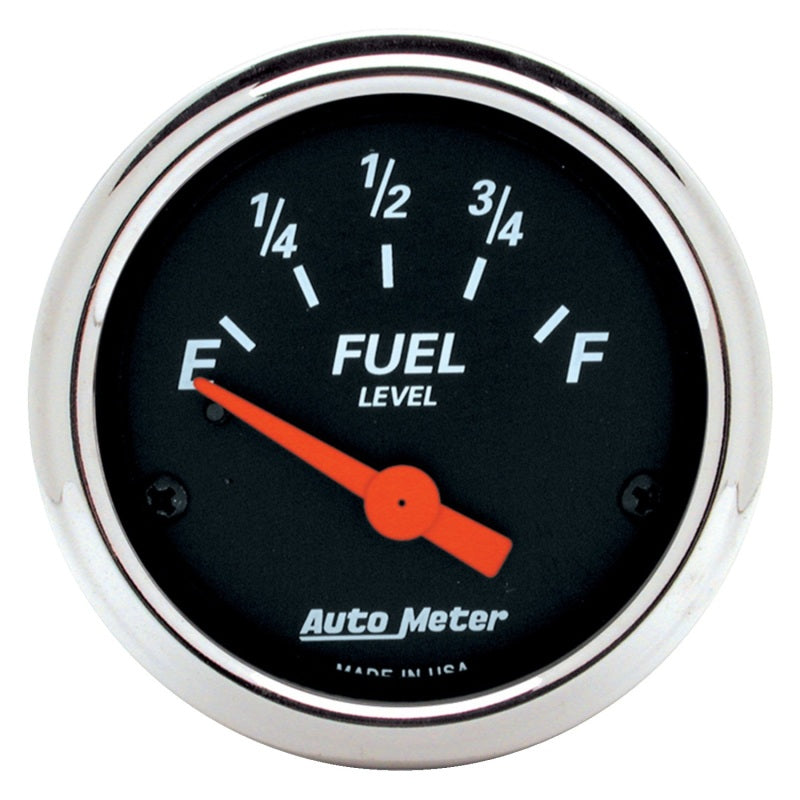 AutoMeter Gauge Fuel Level 2-1/16in. 0 Ohm(e) to 30 Ohm(f) Elec Designer Black-thumbmail-2