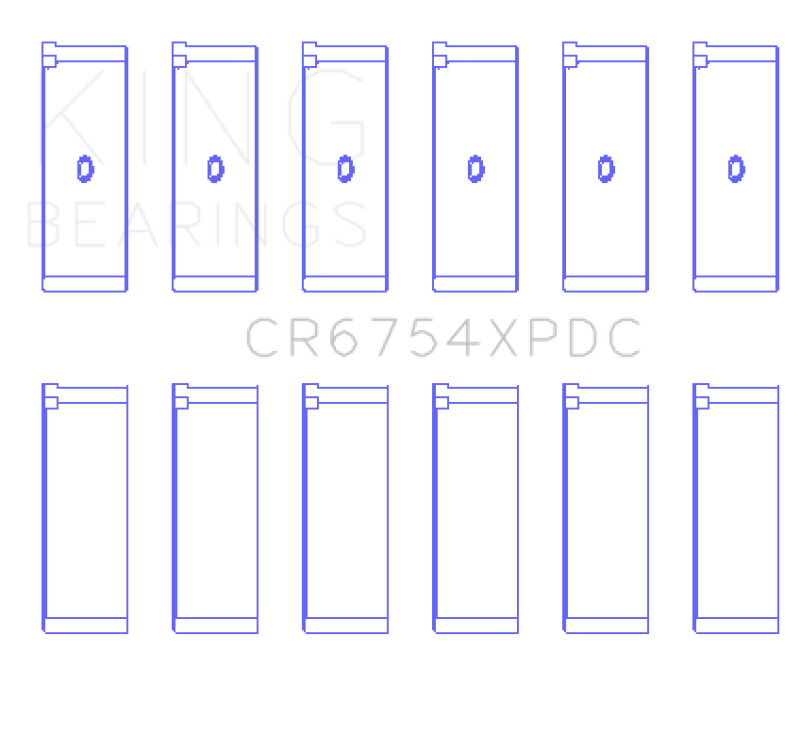 King Toyota 2JZGE 2JZGTE 24v (Size Standard - Predoweled for Alum Rods) Performance Rod Bearing Set-thumbmail-2