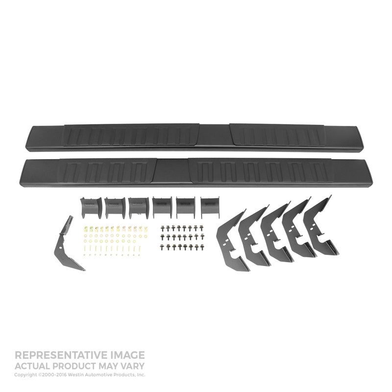 Westin 2015-2018 Chevrolet/GMC Colorado/Canyon Crew Cab R7 Nerf Step Bars - Black-thumbmail-17