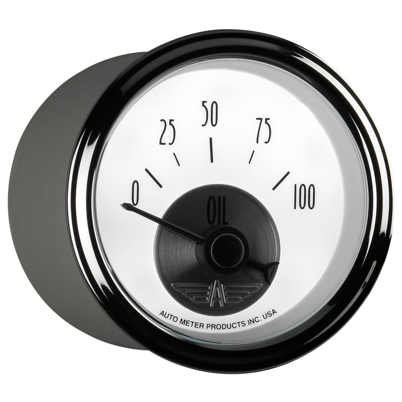 Autometer Prestige Series Pearl 2-1/16in 100PSI Electronic Oil Pressure Gauge-thumbmail-5