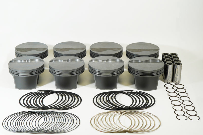 Mahle MS Piston Set SBF 392ci 4.030in Bore 3.85in Stroke 6.2in Rod .927 Pin -6cc 11.1 CR Set of 8-thumbmail-2