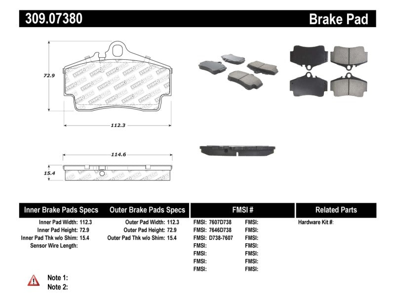 StopTech Performance 97-04 Porsche Boxster / 00-08 Boxster S / 98-08 911 Rear Brake Pads-thumbmail-7