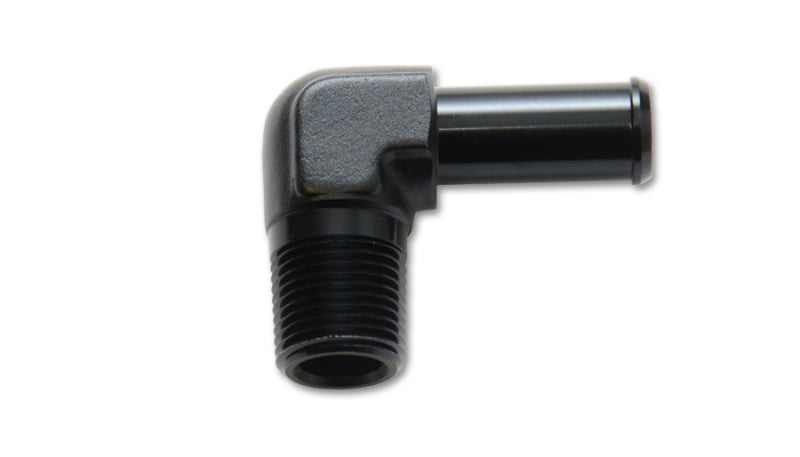 Vibrant 1/2 NPT to 5/8in Barb Straight Fitting 90 Deg Adapter - Aluminum-thumbmail-1