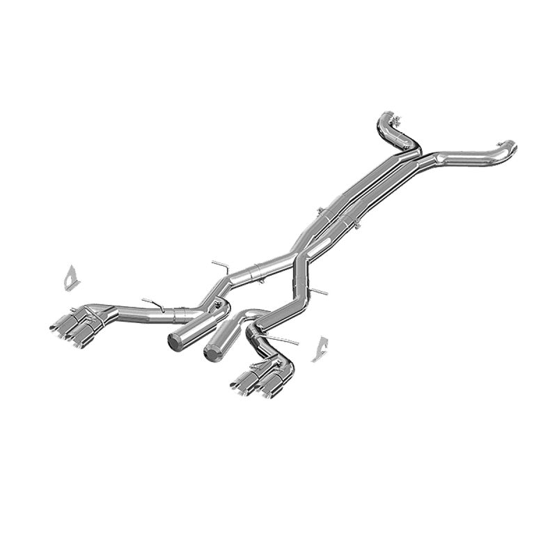 MBRP 2016 Chevy Camaro V8 6.2L 6spd 3in T409 Race Dual Cat Back w/ 4.5in Quad Dual Wall Tips-thumbmail-2