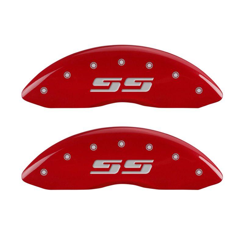MGP 4 Caliper Covers Engraved Front & Rear MGP Red finish silver ch-thumbmail-3