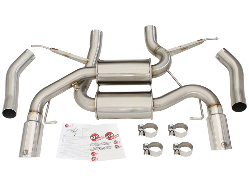 aFe MACHForce XP 2.5in Axle Back Stainless Exhaust w/ Polished Tips 07-13 BMW 335i 3.0L L6 (E90/92)-thumbmail-10