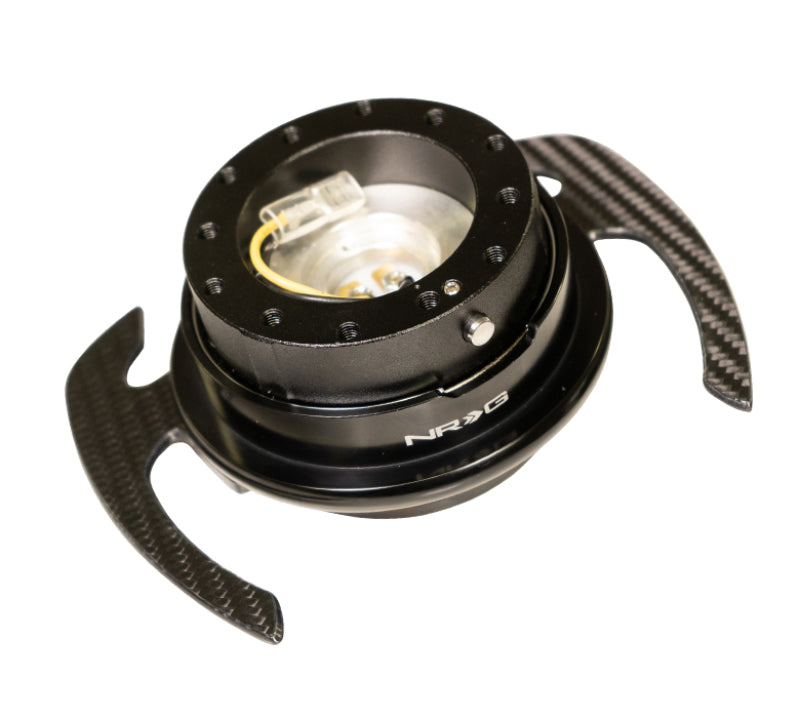 NRG Quick Release Kit Gen 4.0 - Black Body / Black Ring w/ CF Handles-thumbmail-3