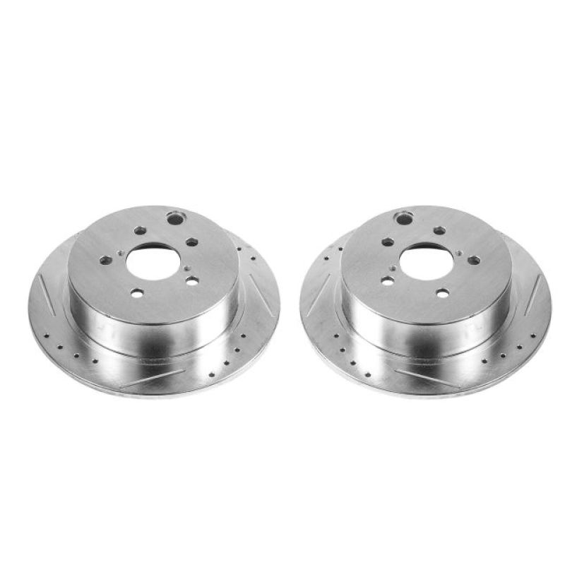Power Stop 16-19 Subaru Crosstrek Rear Evolution Drilled & Slotted Rotors - Pair-thumbmail-2