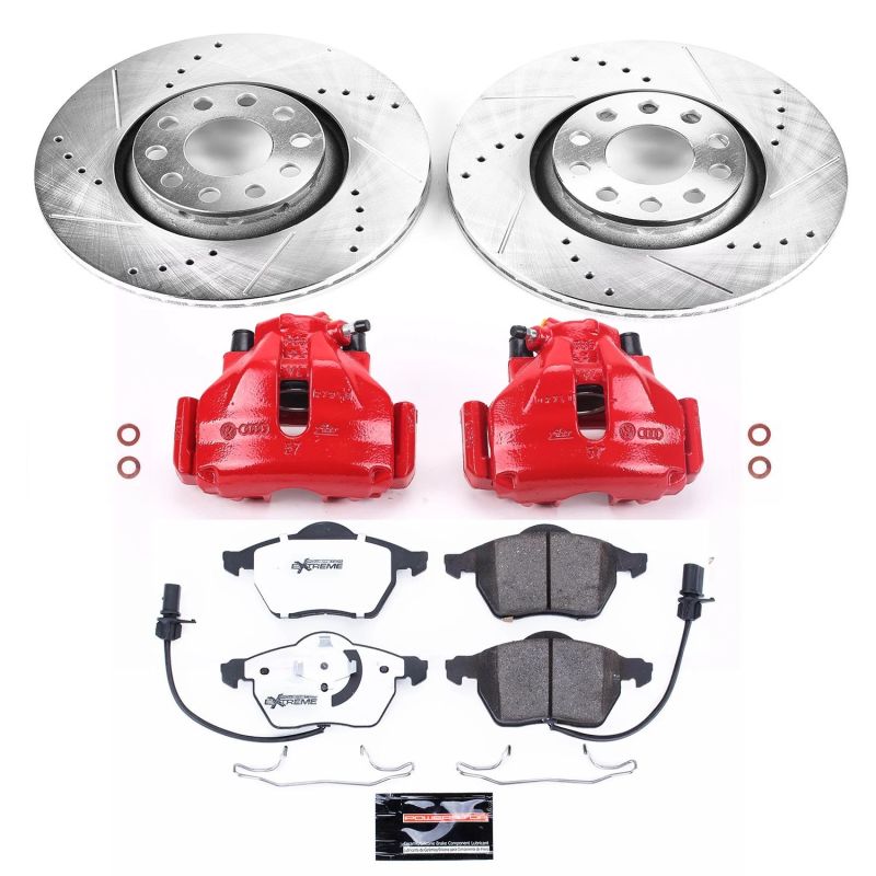 Power Stop 98-99 Audi A6 Front Z26 Street Warrior Brake Kit w/Calipers-thumbmail-1