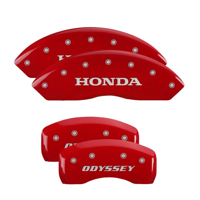 MGP 4 Caliper Covers Engraved Front Honda Engraved Rear H Logo Red finish silver ch-thumbmail-2