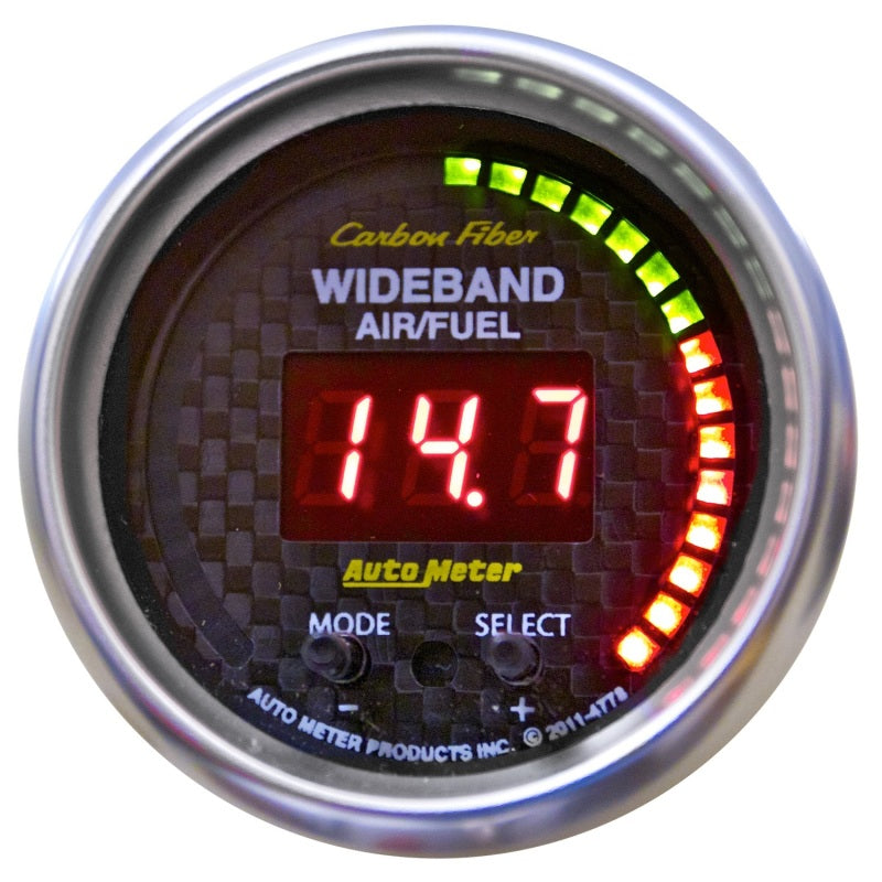 Autometer Carbon Fiber 52mm AFR or LAMBDA Digital Wideband Air/Fuel Ratio PRO Wideband A/F Kit-thumbmail-1
