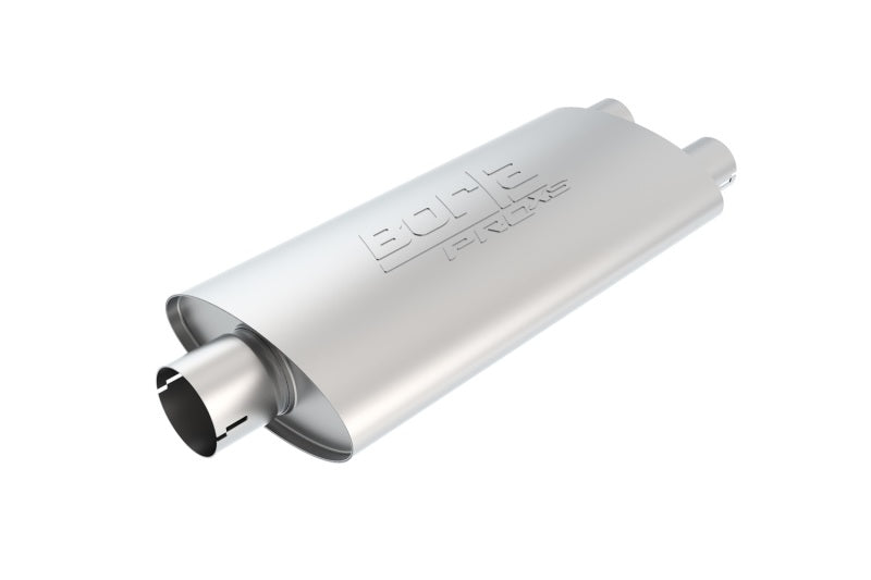 Borla Universal Center/Dual Oval 3in In/2.25in Out 19in x 4in x 9.5in Notched ProXS Muffler-thumbmail-1