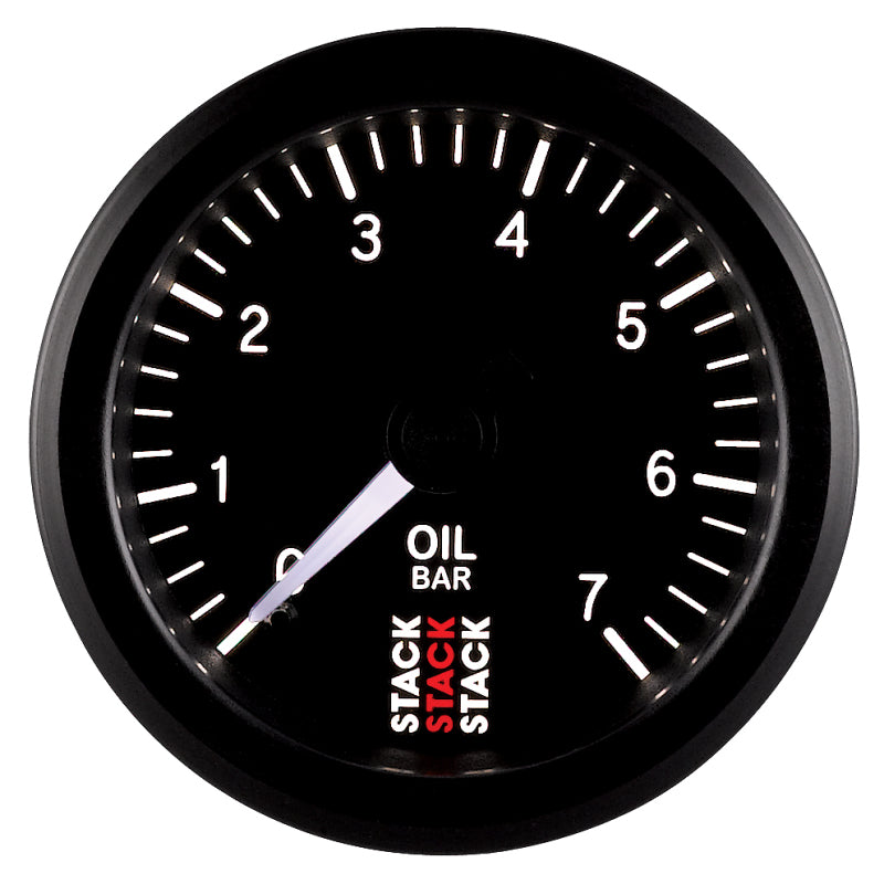Autometer Stack Instruments 52mm 0-7 BAR M10 (M) Mechanical Oil Pressure Gauge - Black-thumbmail-6