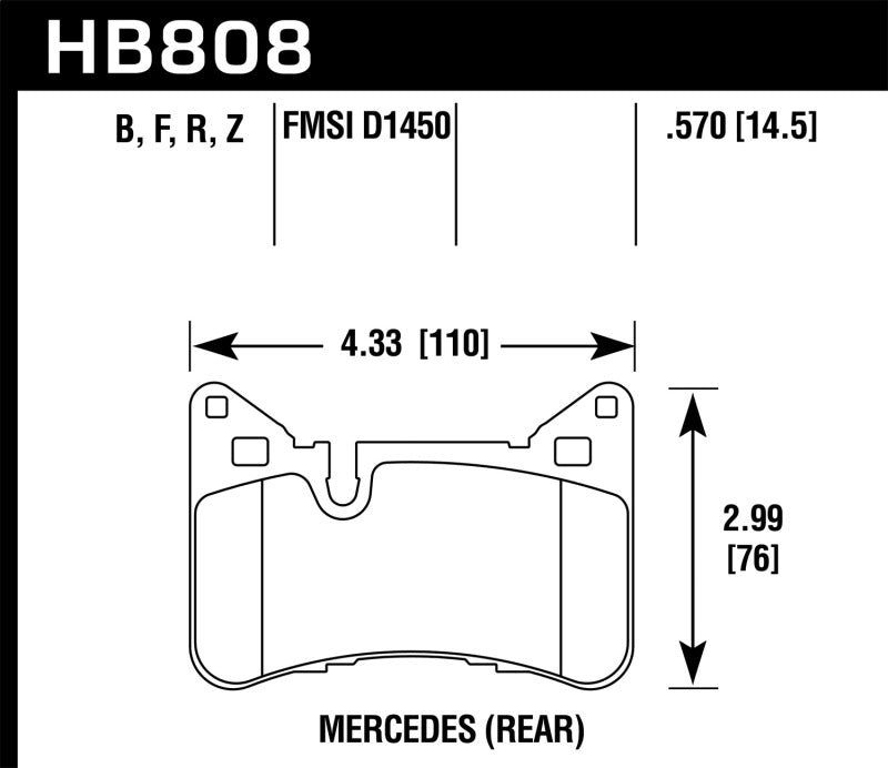 Hawk 10-15 Mercedes-Benz E63 AMG / 14-16 Mercedes-Benz E63 AMG S Ceramic Street Rear Brake Pads-thumbmail-3