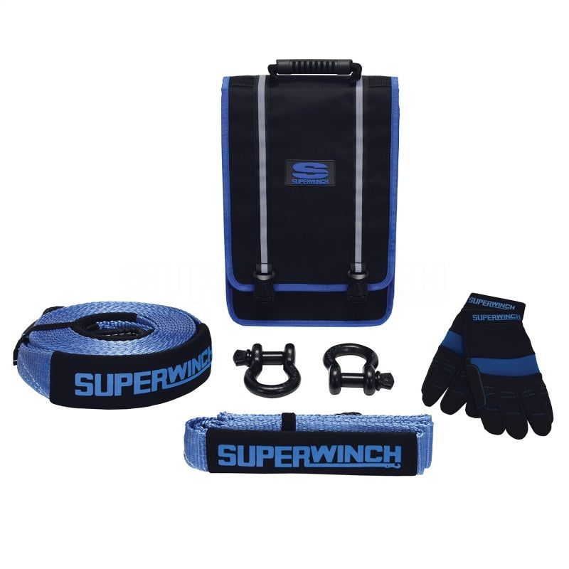 Superwinch Getaway Recovery Kit (Incl. Bow Shackles/Tree Trunk Protec/Recovery Strap/Gloves/Bag)-thumbmail-2