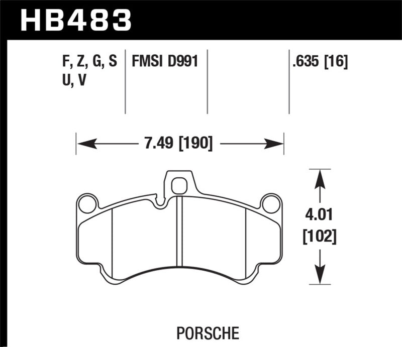 Hawk Porsche GT3 DTC-60 Street Front Brake Pads-thumbmail-2