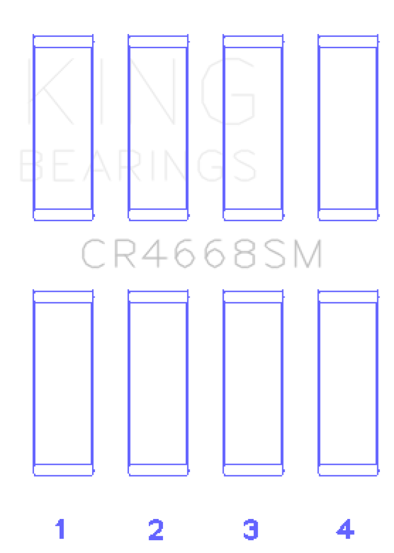 King Chrysler/Mitsubishi/Hyundai/Kia World Engine (Size Standard) Connecting Rod Bearing Set-thumbmail-2