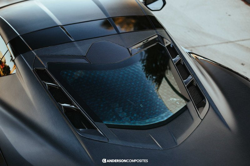 Anderson Composites 20-21 Chevrolet Corvette C8 OE Carbon Fiber Decklid Housing (w/ Backup Camera)-thumbmail-5