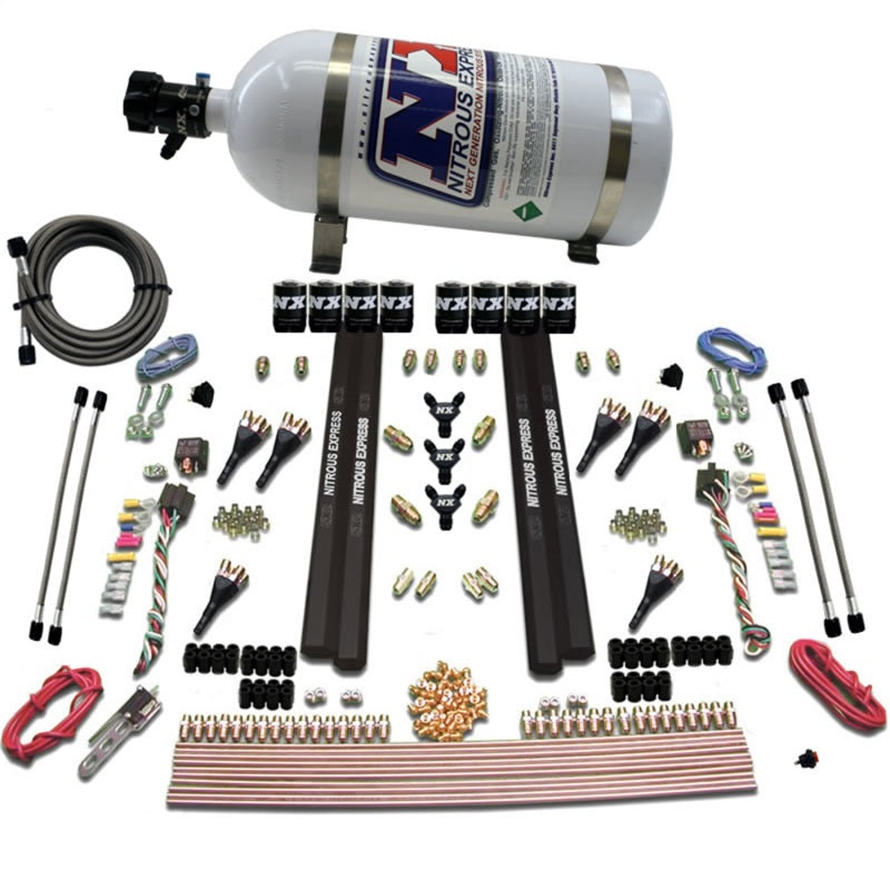 Nitrous Express 6 Cyl SX2 Dual Stage Nozzle Nitrous Kit w/10lb Bottle-thumbmail-3