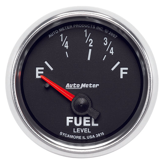 AutoMeter Gauge Fuel Level 2-1/16in. 73 Ohm(e) to 10 Ohm(f) Elec Gs