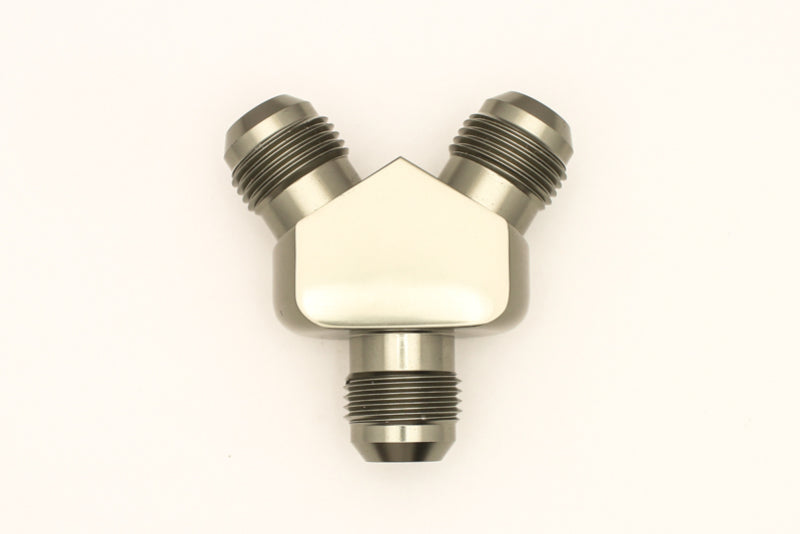 DeatschWerks 10AN Male Flare + 10AN Male Flare To 10AN Male Flare Y-Block Fitting-thumbmail-2