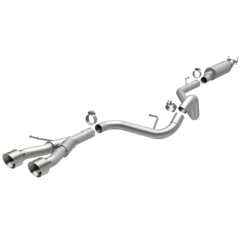 MagnaFlow 13 Hyundai Veloster 1.6L Turbo Dual Center Rear Exit Stainless Cat Back Perf Exhaust-thumbmail-2