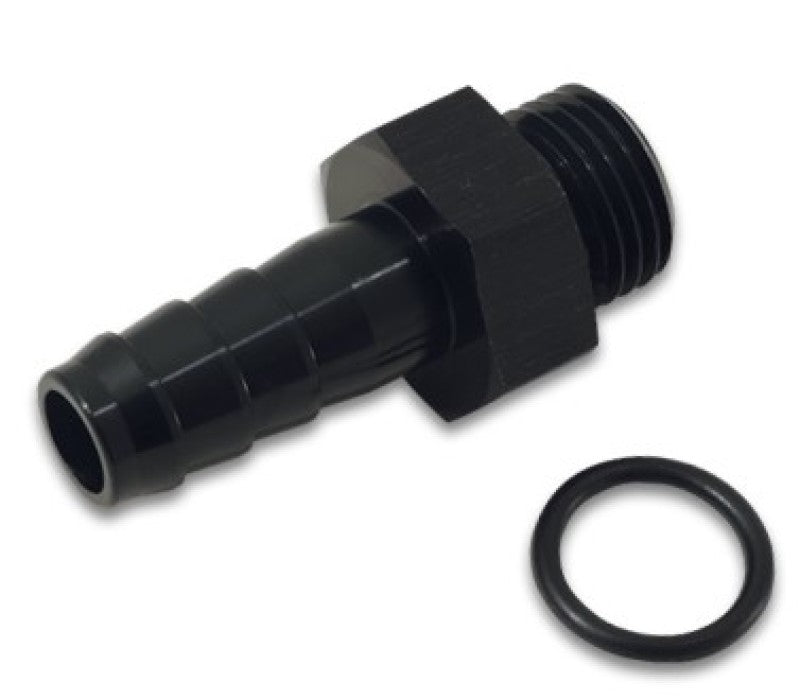 Vibrant Aluminum Male -6AN ORB to 1/8in Barb w/O-Ring - Anodized Black-thumbmail-2