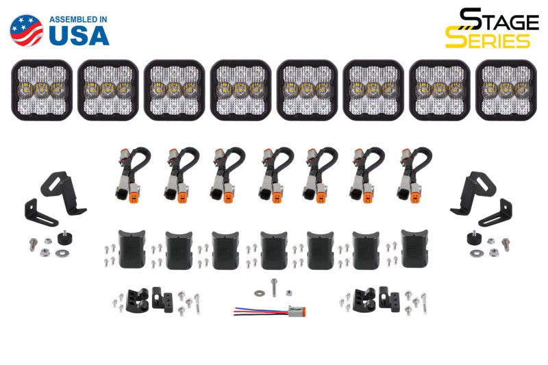 Diode Dynamics SS5 Sport Universal CrossLink 8-Pod Lightbar - Yellow Combo-thumbmail-7
