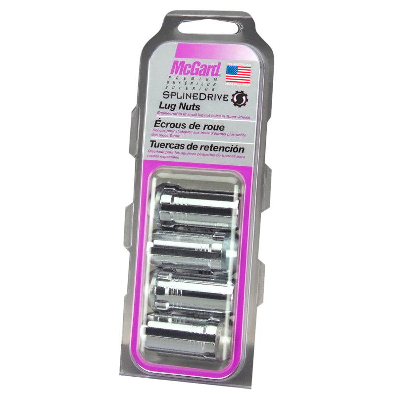 McGard SplineDrive Lug Nut (Cone Seat) M14X1.5 / 1.648in. Length (4-Pack) - Chrome (Req. Tool)-thumbmail-3