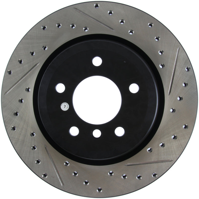 StopTech 06 BMW 330 / 07-09 BMW 335 Slotted & Drilled Left Rear Rotor-thumbmail-12