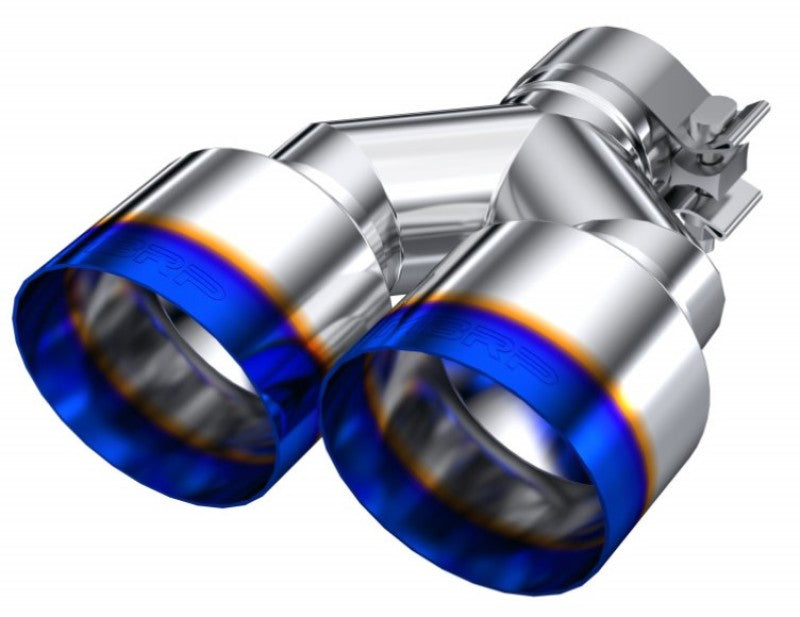 MBRP Burnt End Tip 2.5 ID Dual 4 OD Out 9.55 length Single wall 304 Stainless Steel Pass Side-thumbmail-5