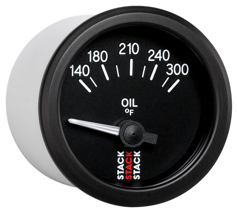 Autometer Stack 52mm 140-300 Deg F 1/8in NPTF Electric Oil Temp Gauge - Black-thumbmail-4