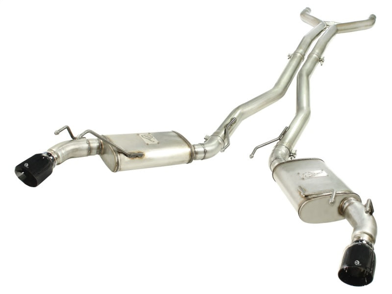 aFe MACHForce XP Exhaust 3in Stainless Stee CB/10-13 Chevy Camaro V8-6.2L (td) (gloss blk tip)-thumbmail-2