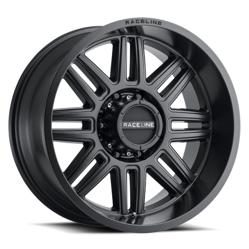 Raceline 948B Split 17x9in / 5x127 BP / -12mm Offset / 78.1mm Bore - Satin Black Wheel-thumbmail-1