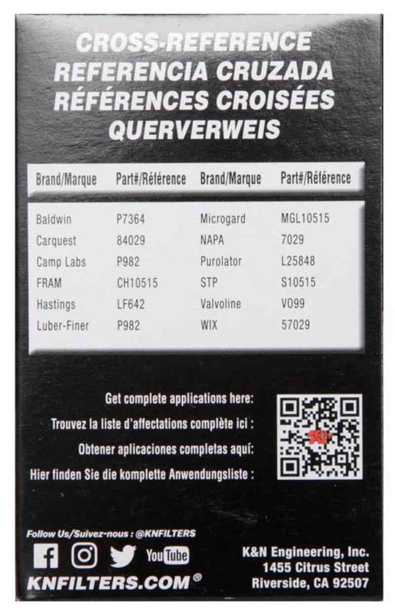 K&N Performance Oil Filter for Hyundai/Kia 3.8L V6, 4.6L/5.0L V8-thumbmail-8