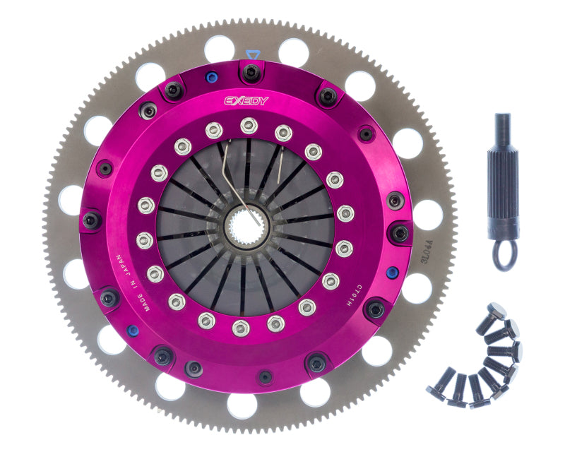 Exedy 96-16 Ford Mustang V8 4.6L/5.0L Hyper Twin Cerametallic Clutch Sprung Disc Push Type Cover-thumbmail-5