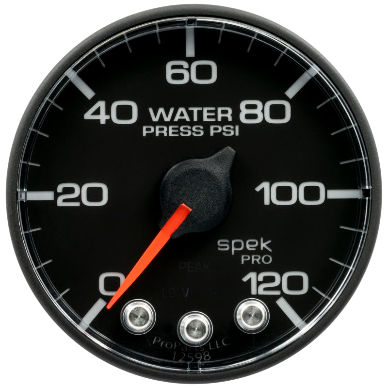 Autometer Spek-Pro Gauge Water Press 2 1/16in 120psi Stepper Motor W/ Peak & Warn-thumbmail-2