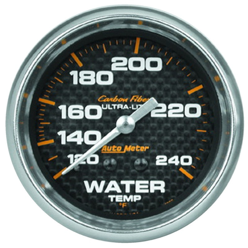 Autometer Carbon Fiber 2-5/8in 120-240 Deg F Mechanical Water Temp Gauge