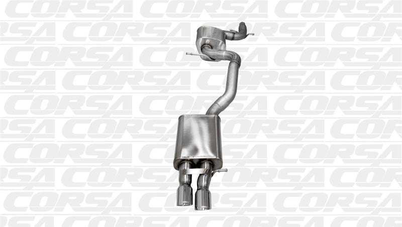 Corsa 06-10 Volkswagen GLI Mk5 Black Touring 3.0in Cat-Back Single Rear Exitn Black Pro-Series Tips-thumbmail-4