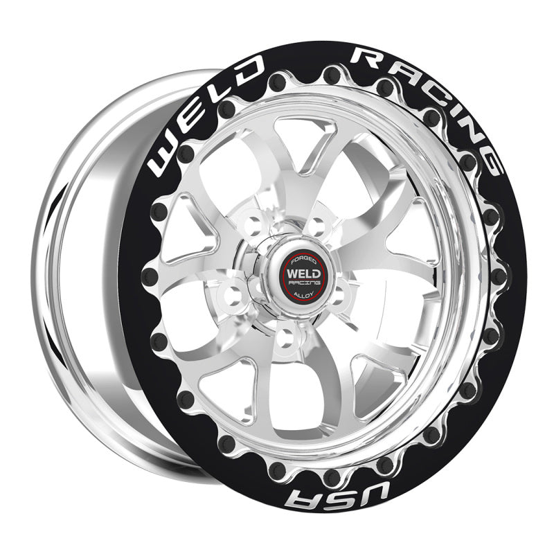 Weld S76 17X11 / 5X115mm BP / 6.2in BS (High Pad) - Black Center/Polish Wheel Single Beadlock MT-thumbmail-1