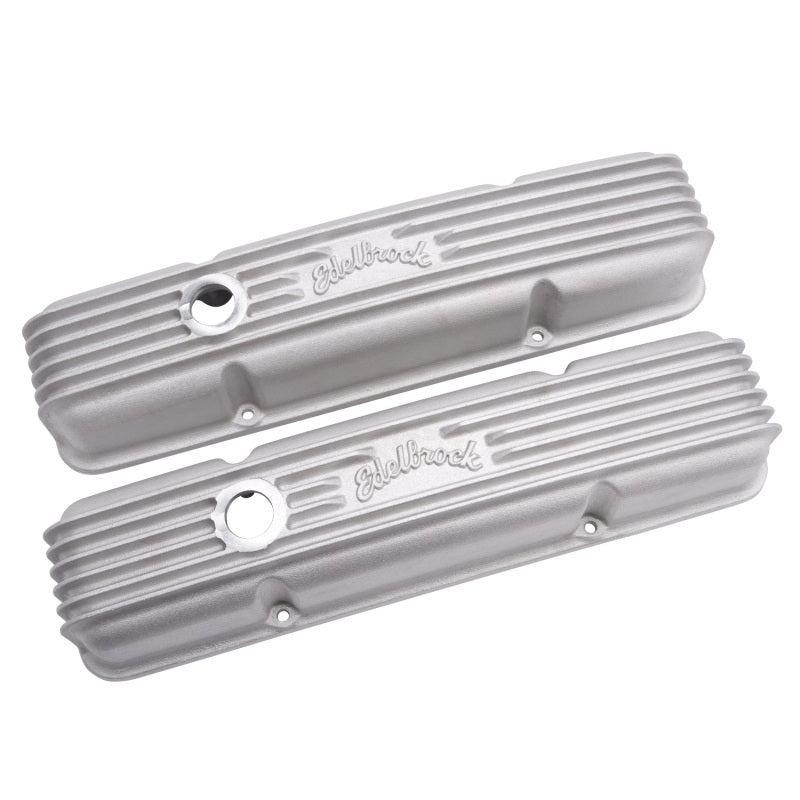 Edelbrock Valve Cover Classic Series Chevrolet 1959-1986 262-400 CI V8 w/ Breather Holes Satin-thumbmail-12